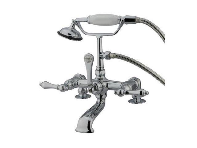 LEG TUB FILLER W/HAND SHOWER & 2 RISER-Chrome Finish