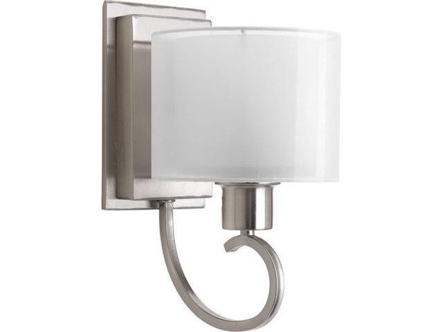 Progress Lighting P2041 Invite 1 Light Bathroom Sconce Brushed Nickel