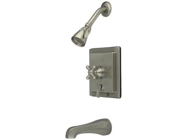 Kingston Brass KB86584BX Tub and Shower Faucet Satin Nickel