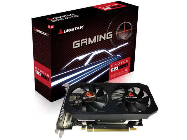 Biostar Radeon RX 560 4GB GDDR5 128-Bit DirectX 12 PCI Express 30 DVI-D Dual Link HDMI DisplayPort and Dual Cooling Fan Gaming Edition