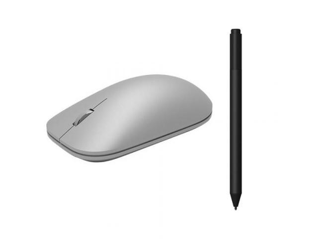 Microsoft Surface Pen Charcoal + Microsoft Modern Mouse Silver - Microsoft Modern Mouse Included - Bluetooth 40 - 4096 Pressure Points for Pen