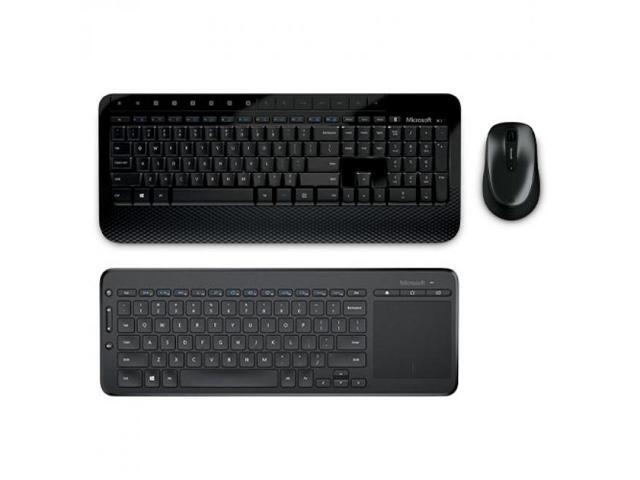 Microsoft Wireless Desktop 2000 Keyboard and Mouse + Microsoft All-in-One Media Keyboard - USB Wireless RF Keyboard & Mouse - Integrated