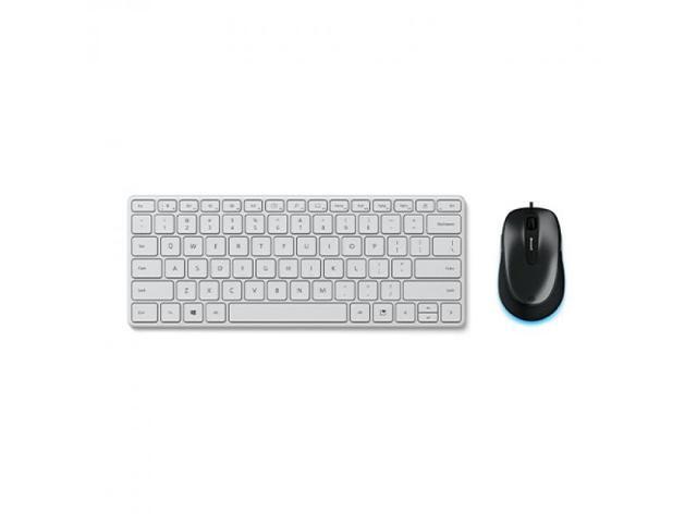 Microsoft Designer Compact Keyboard Glacier + Microsoft Comfort Mouse 4500 Lochness Gray - Bluetooth 50 Connectivity - Wired USB Mouse - 240 GHz