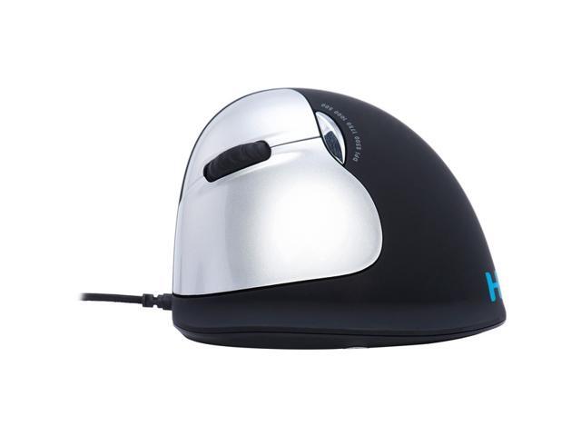 R-Go HE Break Mouse - Cable - Black - USB 20 - 3500 dpi - Scroll Wheel - 5 Button(s) - Large Hand/Palm Size - Left-handed Only