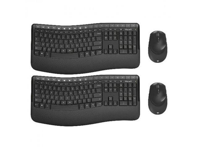 Microsoft Wireless Comfort 5050 Desktop Keyboard & Mouse Pack of Two - USB Wireless RF Keyboard & Mouse - 16 Hot Keys - Scroll Wheel - 104 Total