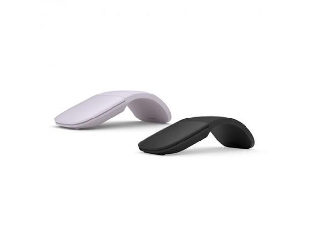 Microsoft Arc Mouse Black + Microsoft Arc Mouse Lilac - Wireless Connectivity - Bluetooth Low Energy - BlueTrack Enabled - Up to 6 Months Battery Life