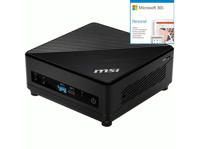 MSI Cubi 5 10M-218US Gaming Desktop Computer - Intel Celeron + Microsoft 365 Bundle