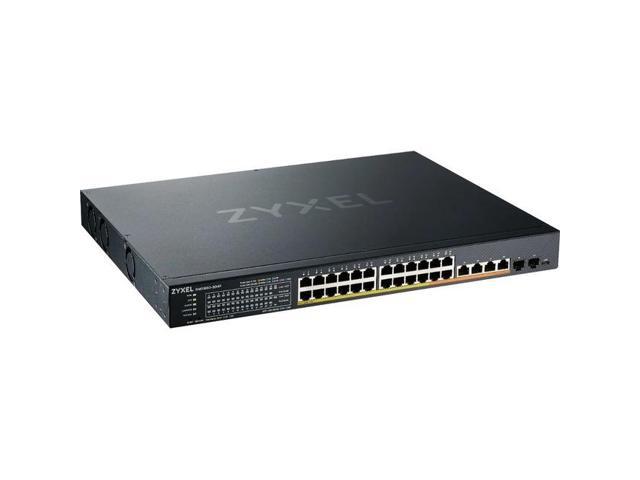 NeweggBusiness - ZYXEL XMG1930-30HP Ethernet Switch - 28 Ports - Manageable  - 2.5 Gigabit Ethernet, 10 Gigabit Ethernet - 2.5GBase-T, 10GBase-T,  10GBase-X - 3 Layer Supported - Modular - 864.10 W Power Consumption - 7