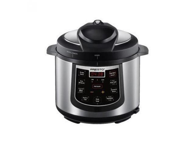Presto 02141 6-Quart Electric Pressure Cooker Stainless and Black