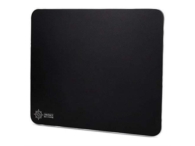 enhance aluminum metal gaming mouse pad hard xl mouse mat surface nonslip rubber base & high accuracy optimized tracking brushed metal sleek
