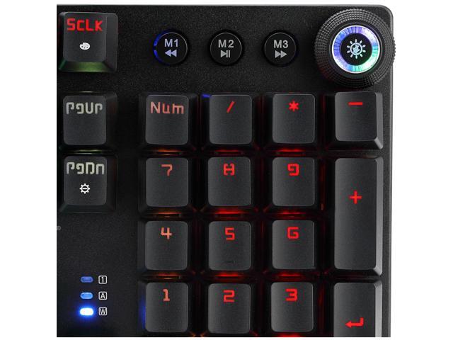 Adesso Rgb Programmable Mechanical Gaming Keyboard With Detachable Magnetic Palmrest