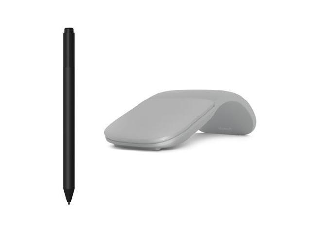 Microsoft Surface Arc Touch Mouse Platinum + Surface Pen Charcoal - Surface Pen Charcoal Included - Wireless - Bluetooth Connectivity - Ultra-slim