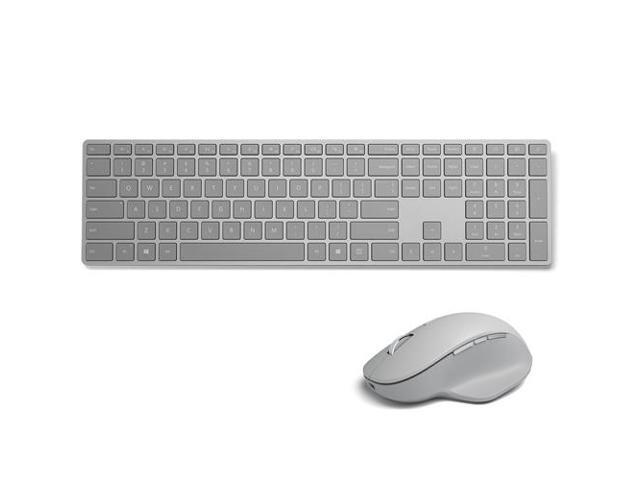 Microsoft Surface Keyboard Gray + Microsoft Surface Precision Mouse Gray - Wireless Bluetooth Connectivity - QWERTY Key Layout - Keyboard
