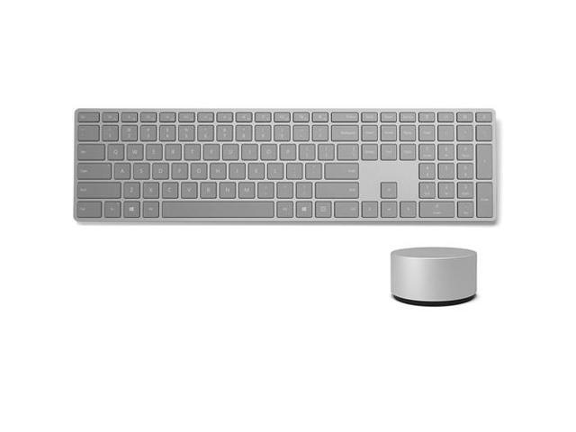 Microsoft Surface Keyboard Gray + Surface Dial 3D Input Device Magnesium - Wireless Connectivity - Bluetooth Connectivity - QWERTY Key layout