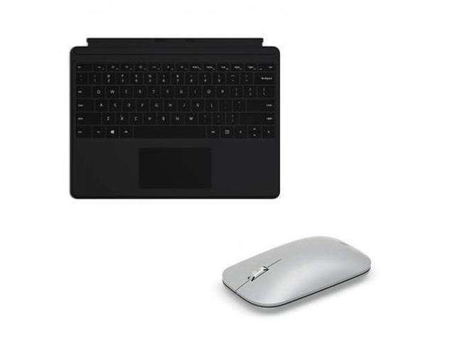 Microsoft Surface Pro X Keyboard Black Alcantara+Surface Mobile Mouse Platinum - Wireless Connectivity - Large glass trackpad - LED backlighting