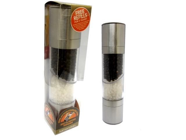 Kamenstein Stainless Steel Dual Salt & Pepper Grinder For Home And Kitchen photo