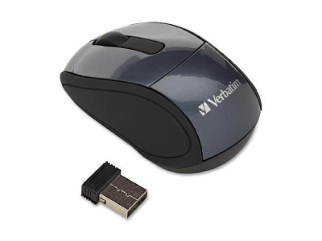 VERBATIM 97470 Verbatim Wireless Mini Travel Mouse - Mouse - optical - wireless - 24 GHz - USB wireless receiver - graphite