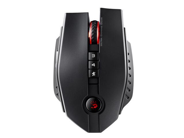 A4Tech ZL5A Bloody Ultra Gaming Gear Wired 9-Button Gaming Mouse - Intelligent 4 Cores / Weapon Mode Indicator Light / 160K Built-in Memory /
