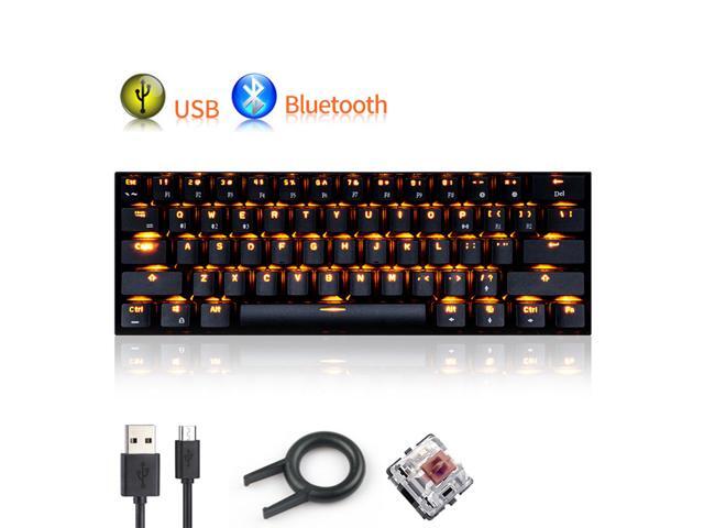 Mechanical Keyboard RK61 Wired / Wireless Bluetooth 61 Keys LED Backlit USB Ergonomic Quickfire Keys Waterproof Gaming Keyboard with Full