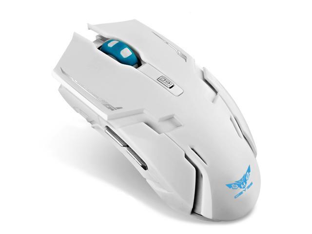 UrChoiceLtd® 2016 NAFFEE Iron Man War 5 Battle 6 Buttons 24GHz Wireless Silent Rechargeable 2400DPI Ergonomic Optical Usb Gaming Mouse For Laptop