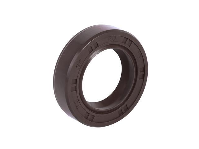 25mm x 40mm x 10mm Fluorine Rubber Double Lip TC Oil Shaft Seal Brown for Car