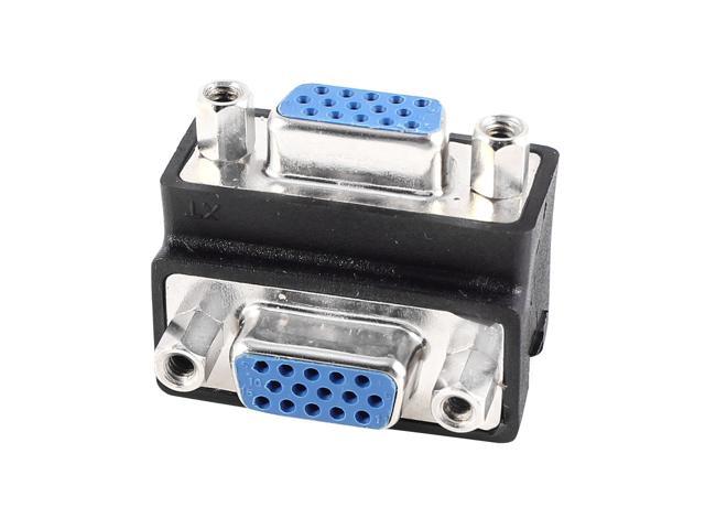 UPC 700724000057 product image for VGA DB15 15 Pin Female to Female 90 Degree Angled Connector Adapter | upcitemdb.com