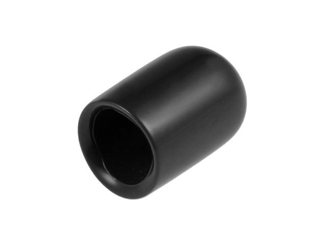 80pcs Rubber End Caps 5/16'(8mm) ID Vinyl Round End Cap Cover Screw Thread Protectors Black