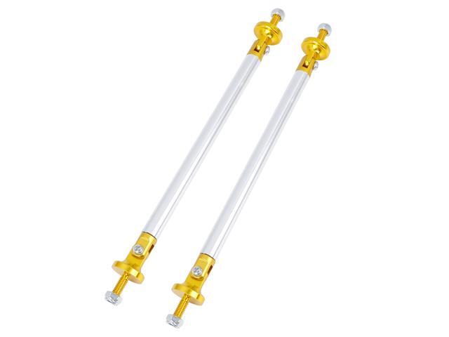 2pcs 150mm Adjustable Car Front Bumper Lip Lever Splitter Support Rod Gold Tone Silver Tone