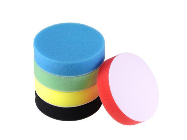 5' Car Foam Drill Polishing Pad Kit Flat Sponge Pads for Auto Boat 5pcs