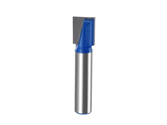 10mm Dia 8mm Shank Bottom Cleaning Router Bit 2 Flutes Carbide Tipped Cutter Uncoated for Woodworking Blue
