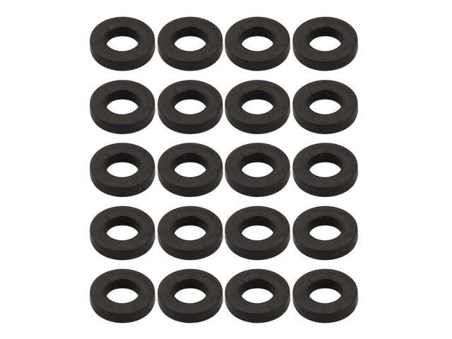 20pcs Black Rubber Round Flat Washer Assortment Size 4x73x15mm Flat Washer