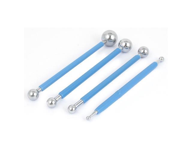Sugarcraft Gumpaste Fondant Clay Decorating Metal Ball Modelling Tool Set 4 in 1