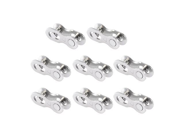8 Pair 6 7 8 Speed Master Chain Link Connectors Bicycle Reusable Speed Chain Link with Removal Tool Silver Tone