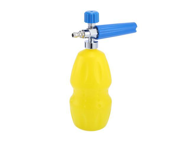 Car Snow Foam Lance Pressure Washer Jet Nozzle Foam Blaster with Yellow Bottle for 1/4' Quick Plug