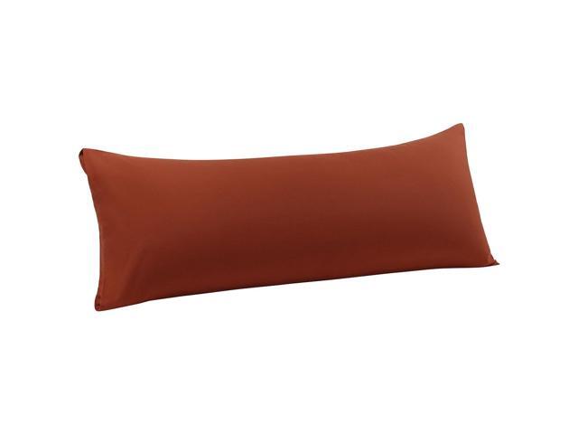 Body Pillow Case Luxury 1800 Microfiber Orange Pillowcases No Zipper Soft Full Body Pillow Covers for Long Pillows Body(20'x60')