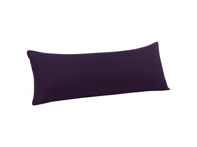 Body Pillow Case Luxury 1800 Microfiber Purple Pillowcases No Zipper Soft Full Body Pillow Covers for Long Pillows Body(20'x60')