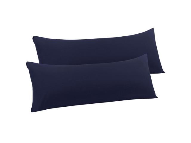 2 Packs Body Pillow Case Luxury 1800 Microfiber Navy Blue Pillowcases No Zipper Soft Full Body Pillow Covers for Long Pillows Body(20'x72')