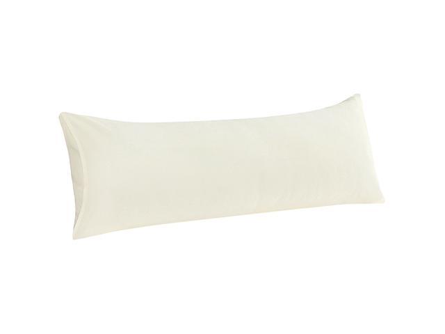 Body Pillow Case Luxury 1800 Microfiber Beige Pillowcases No Zipper Soft Full Body Pillow Covers for Long Pillows Body(20'x60')