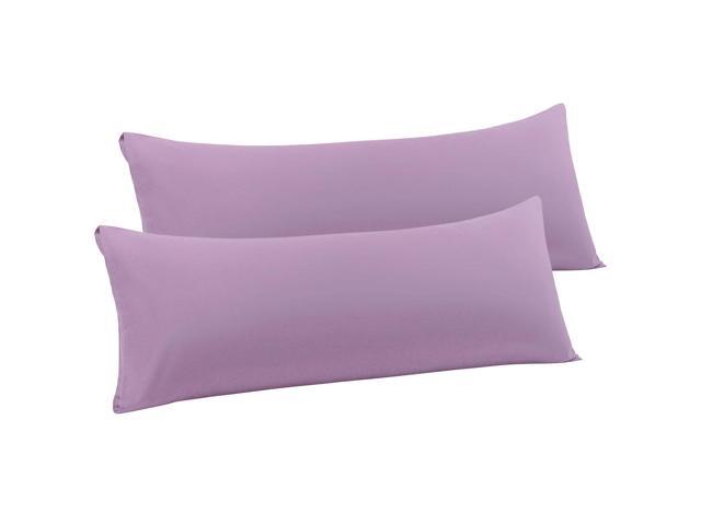 2 Packs Body Pillow Case Luxury 1800 Microfiber Violet Pillowcases No Zipper Soft Full Body Pillow Covers for Long Pillows Body(20'x60')