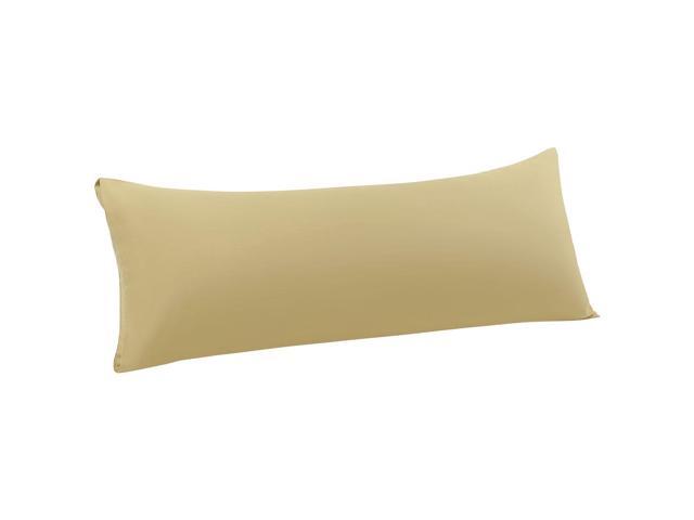 Body Pillow Case Luxury 1800 Microfiber Yellow Pillowcases No Zipper Soft Full Body Pillow Covers for Long Pillows Body(20'x60')