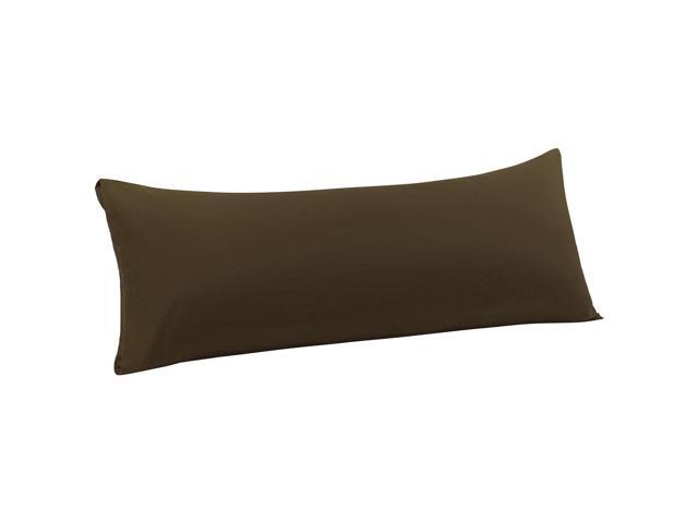 Body Pillow Case Luxury 1800 Microfiber Brown Pillowcases No Zipper Soft Full Body Pillow Covers for Long Pillows Body(20'x54')