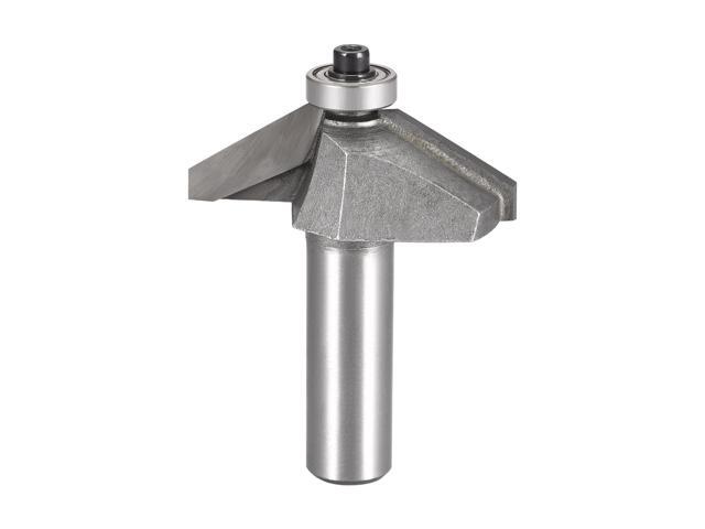 Chamfer Router Bit 60 Degree 1/2' Shank 17mm Cutting Height Carbide Tipped Edge Bevel Forming Tool for Woodworking 47mm Cutting Dia