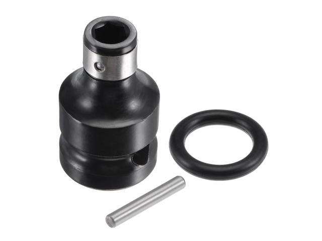 Chuck Adapter 1/2' Square Drive to 1/4' Hex Female Socket Adapter for Chuck Wrench 4pcs