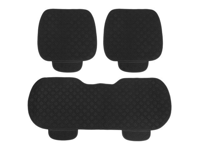 Car Seat Covers Protector Front Seat Pad Mat Rear Bench Cover Breathable Flax Cloth Black Universal