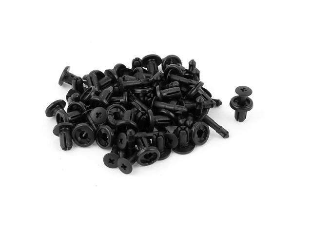 40Pcs Bumper Fender Hood Splash Shield Retainer Clips Fastener 7mm Black for Car