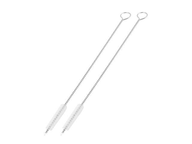 Unique BargainsNylon Head Milk Bottle Cup Straw Glass Tube Cleaner Cleaning Tool Brushes 2pcs
