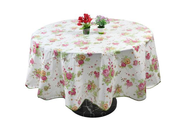 Home Picnic Rose Pattern Oil-proof Tablecloth Table Cloth Cover Pink 70' x 70'