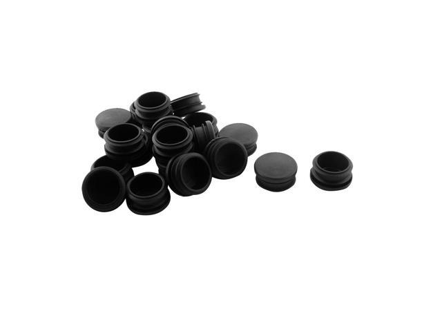 Plastic Round 30mm Dia Antislip Chair Foot Cover Table Furniture Leg Protector Black 20 Pcs