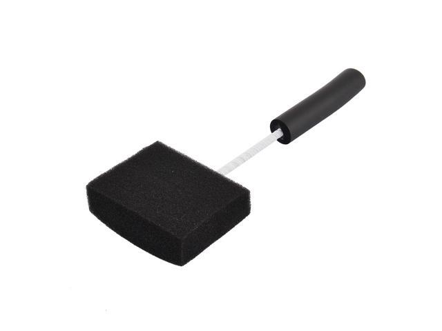 Rubber Handle Aquarium Fish Tank Glass Clean Cleaning Brush Scrubber Black