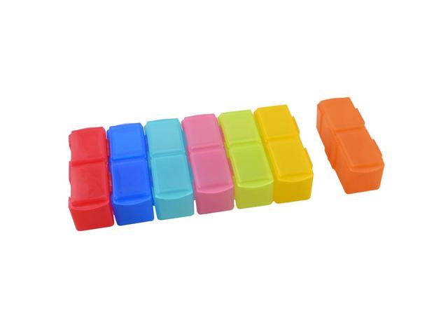 Unique Bargains Multicolored Cover 14 Sections Earrings Jewelry Organizer Storage Box Holder